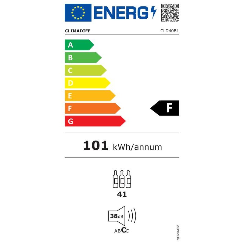 Cave de service double zone CLD40B1 Climadiff  | 41 bouteilles 