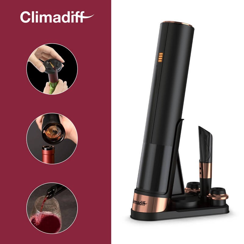 4-in-1 rechargeable electronic corkscrew TBEVOLUTION - Climadiff